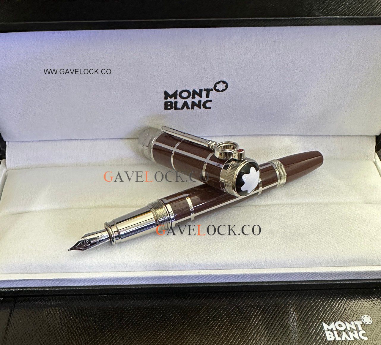 Best Quality Copy Montblanc Arthur Conan Doyle Fountain pen Red/Silver